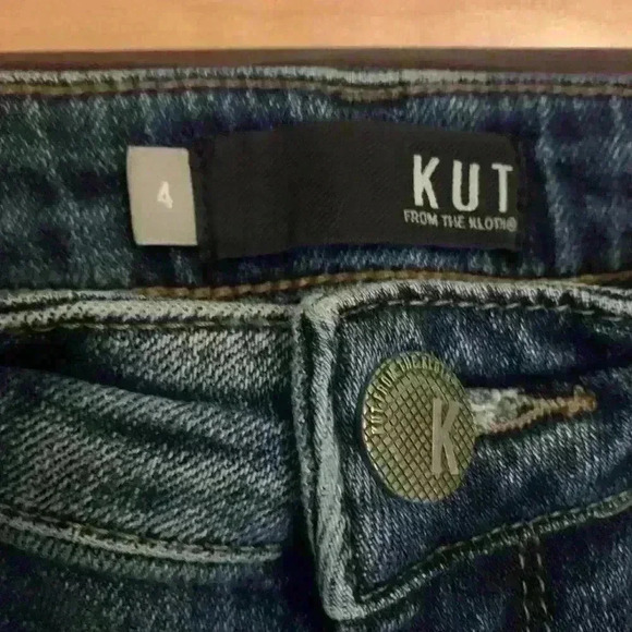 Kut From The Kloth Jeans Reese Ankle Straight Leg Raw Hem, Womens Size 4 - Picture 10 of 16